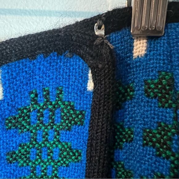 Unique David Designs Wrap Geometrical Print Wool Maxi Skirt Size XXS - Picture 7 of 13